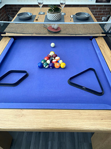 Oak wood pool - table, /